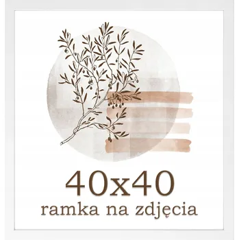 Rám na obraz Rámeček 40x40 bílý čtvercový rám na fotografie