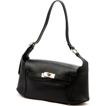 Kabelka Kožená kabelka Luka 24-044 DOLLARO - černá