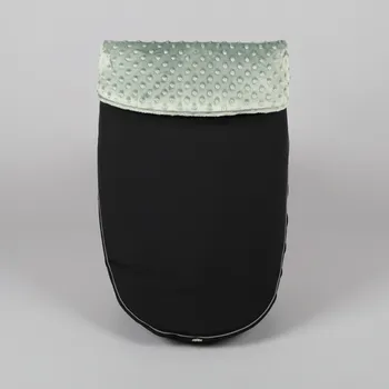 Nánožník Reflexní nánožník pro kočárky THULE Urban Glide 3 Vrchní strana: Softshell černá, Vnitřní strana: Minky olivka lesklá Reflexní nánožník