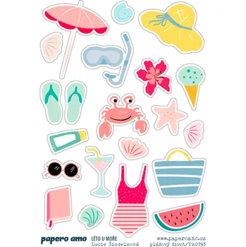samolepka Papero amo - Samolepky arch - LÉTO U MOŘE / Plážový život