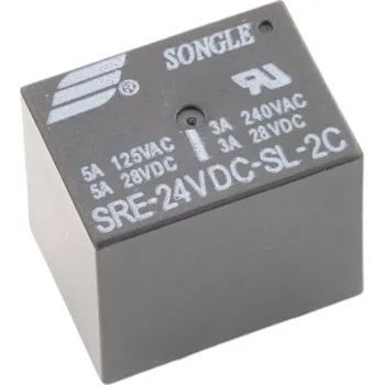 Relé Relé SRE-24VDC-SL-2C, 24V DC/240V AC, 28V DC 5A