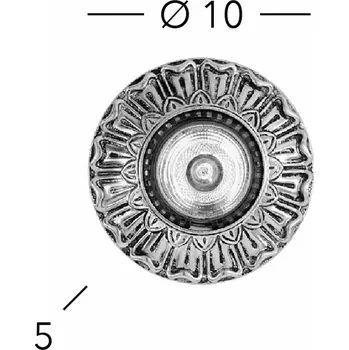 Lampička Stropní bod KOLARZ Milady, Ø 10 cm, pozlacený 24 karátovým zlatem zlato 1 x 50 W - Doprava zdarma