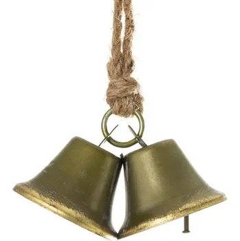 Vánoční dekorace ArtFir Vánoční dekorace ZVONKY 241 | zlatá 7 x 6 cm