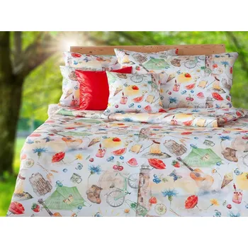 Povlečení Luxusní povlečení bavlněný satén 70x90, 140x200 GEON Léto v barvách