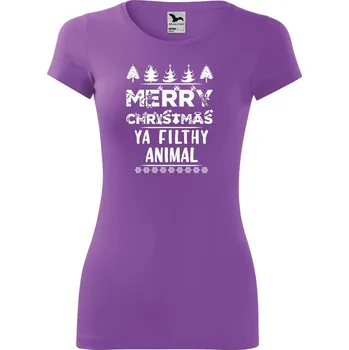 DOBRÝ TRIKO Dámské tričko Merry animal Velikost: M, Barva: Fialová