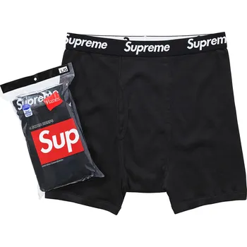 Boxerky Supreme Hanes Boxer Briefs (4 Pack) "Black" Velikosti: S