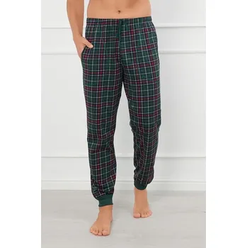 Pánské pyžamo Pánské pyžamové kalhoty Fogo zelené mega soft XXL