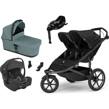 Kočárek Akční set Thule Urban Glide 3 Double + korba mid blue + autosedačka Joie+ i-Base Barva autosedačky: Pebble