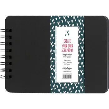 Fotoalbum draSca Scrapbook - Inspiration Album Wire 210x148mm Black (24 listů - 250g/m2)