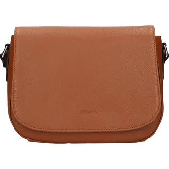 Kabelka Kožená dámská crosbody kabelka Katana Matelde - koňak