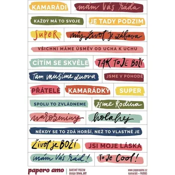 samolepka Papero amo - Samolepky arch - BAREVNÝ PODZIM / Kamarádi
