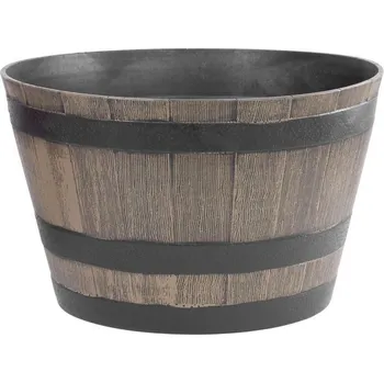 Květináč Květináč Strend Pro, Woodeff, 52x30 cm, hnědý, efekt dřeva, sud