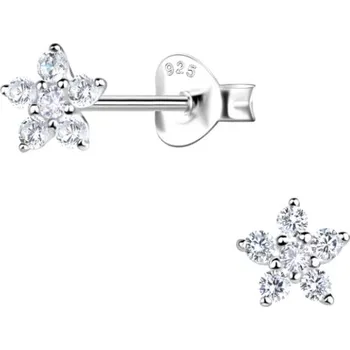 Náušnice Stříbrné náušnice FLOWER 5 mm Ag 925/1000