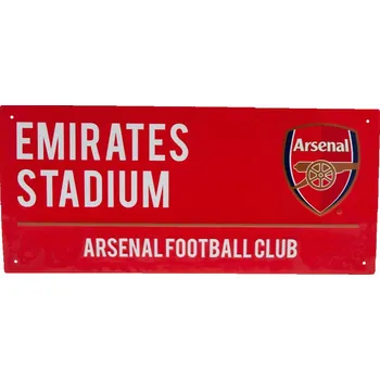 Plechová cedule Arsenal FC Kovová cedule Arsenal FC, 40x18 cm