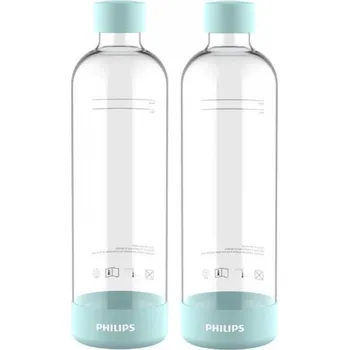 Láhev 2x karbonizační láhev, plast bez BPA, 1 l, čirá, mátově zelená - Philips