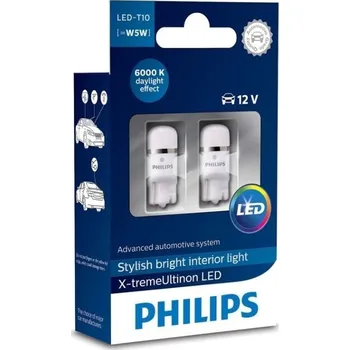 Autožárovka PHILIPS W5W 12V 1W X-tremeVision LED 6000K