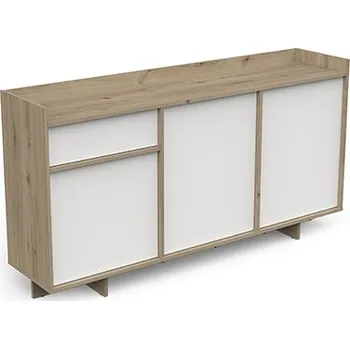 Komoda Komoda TORZEL 3D1S, dub royal/bílá + vyzvednutí ZDARMA