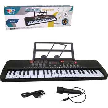 Hudební nástroj pro děti Piáno elektronický klavír 49 kláves dětský keyboard s mikrofonem na baterie Zvuk