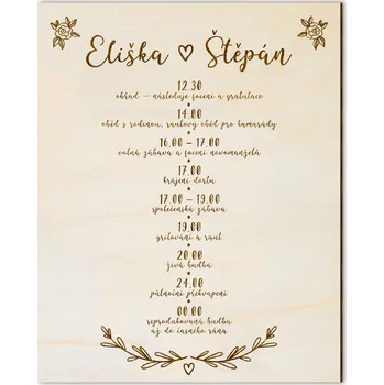 Svatební program věnec