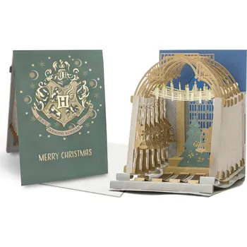 Vánoční dekorace Insight Editions Blahopřání – Vánoční Bradavická Velká síň