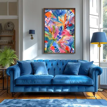 Obraz Dekorativní obraz v dřevěném rámu mořské rostliny, 35 x 47 cm + vyzvednutí ZDARMA