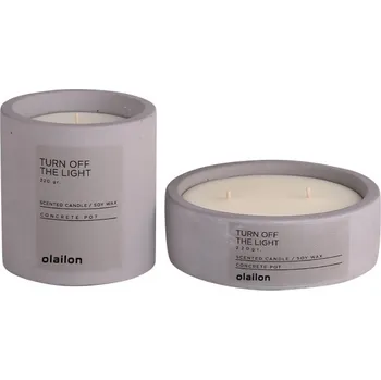 Svíčka Dekorativní svíčka, sada 2 ks, vůně kaka a smetany, šedé, 12x4,5 cm + 8,5x9 cm + vyzvednutí ZDARMA