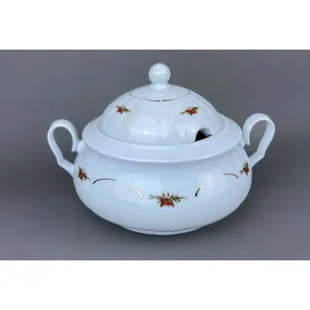 MZ Porcelánová vánoční polévková mísa Betty, 2,5L bílá