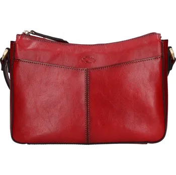 Kabelka Kožená dámská crosbody kabelka Katana Belinda - červená