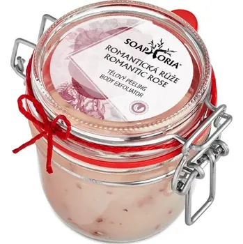 Tělový peeling Romantická růže - organický solný tělový peeling
