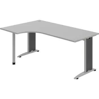 Kancelářský vozík HOBIS kancelářský stůl pracovní tvarový, ergo pravý - FE 1800 60 P, šedá + doprava zdarma