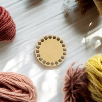 Dno/víko na háčkovaný košík 10 cm Průměr otvorů: 10 mm, Gravírování: NE