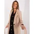 Dámský kabát Dlouhý kabát s páskem TW-PL-BI-5312-1.31 béžový, XL