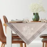 ArtFir Vánoční ubrus HOLLY 02 | béžová 85 x 85 cm