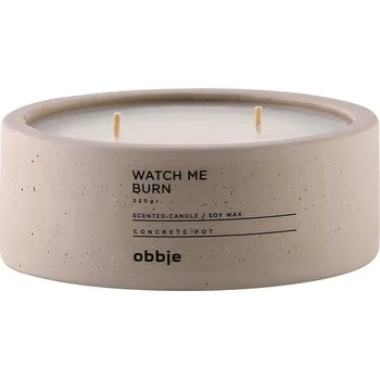 Svíčka Dekorativní svíčka, vůně jantaru, béžová, 4,5x12 cm + vyzvednutí ZDARMA