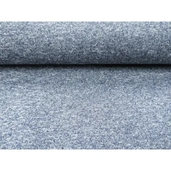Softshell modrý melír, metráž, látka funkční materiál