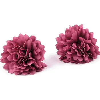 umělá květina Umělý květ chryzantéma Ø5 cm 10 kusů - 7 starorůžová tmavá