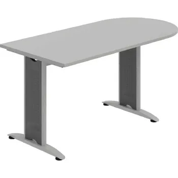 Kancelářský vozík HOBIS přídavný stůl jednací oblouk - FP 1600 1, šedá + doprava zdarma
