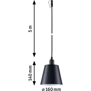 Lampička Paulmann Plug & Shine LED závěsné svítidlo Kofia E14, hliník antracit 1 x 2 W LED - Doprava zdarma