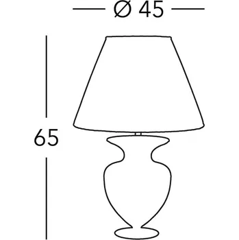 Lampička KOLARZ Anfora stolní lampa, barevná, výška 65 cm, sklo barevné, bílé 1 x 100 W - Doprava zdarma