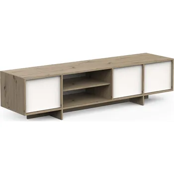 Televizní stolek Televizní stolek TORZEL, dub royal/bílá + vyzvednutí ZDARMA