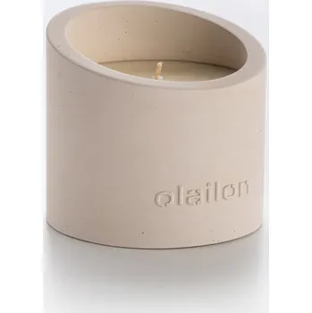 Svíčka Dekorativní svíčka, vůně jantaru, béžová, 8x8,5 cm + vyzvednutí ZDARMA