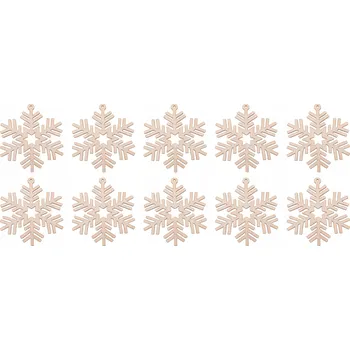 Vánoční dekorace SNĚHOVÉ VLOČKY VÁNOČNÍ KOULE SNĚHOVÉ vánoční baňky DEKUPÁŽ 10 Ks