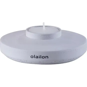 Svíčka Dekorativní svíčka, šedá, beton, 10,5x3,8 cm + vyzvednutí ZDARMA