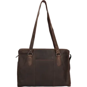 Kabelka Dámská kožená kabelka Greenwood Fione - tmavě hnědá