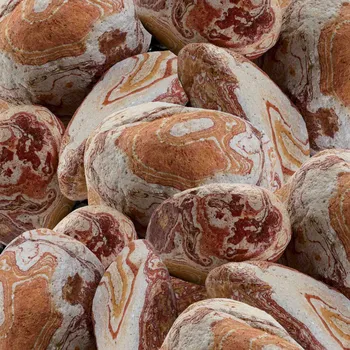 Přírodní kámen Granulati Zandobbio Okrasné valounky Rainbow 40 - 60 mm (koš) 600 kg