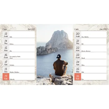 Fotokalendář 14-denní fotokalendář, Krásné šablony pro rok 2026, Kvalitní papír i tisk, Expresní výroba. Motiv Cestovatelský Motiv Cestovatelský