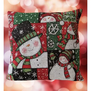 Vánoční dekorace Vánoční gobelínový povlak na polštář 01