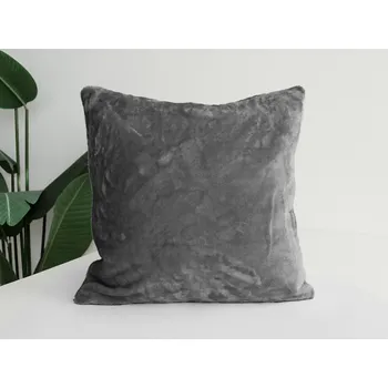 Bytový textil XPOSE® Mikroplyšový povlak na polštář - tmavě šedý 50x50 cm, Mikroplyš + Prodloužená možnost vrácení zboží do 50 dnů