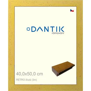 Rám na obraz DANTIK rámeček 40x50 | RETRO žlutá (Plexi Čiré) (Vyrobeno s láskou u nás v DANTIKU)