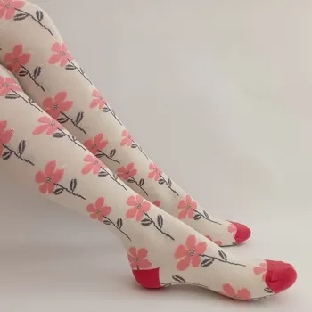 Dívčí punčocháče TREPON Sasanky, smetanové